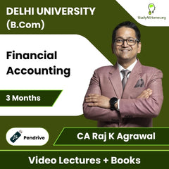 Delhi University (B.Com) Financial Accounting Video Lectures By CA Raj K Agrawal (Pendrive + Books, 3 Months)