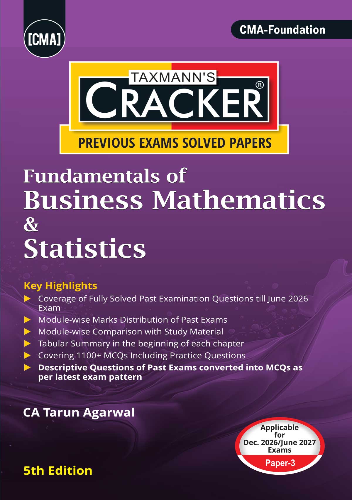 Taxmann Cracker Combo Papers 1 to 4 (FBLC/Law, FFCA/Accounting, FBMS/Maths, and FBEM/Economics) Set of 4 Books for CMA Foundation