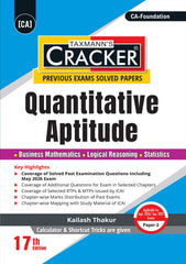 Taxmann Cracker Combo Papers 1 to 4 (Accounts, Law, Maths, LR & Stats, and Economics) Set of 4 Books for CA Foundation
