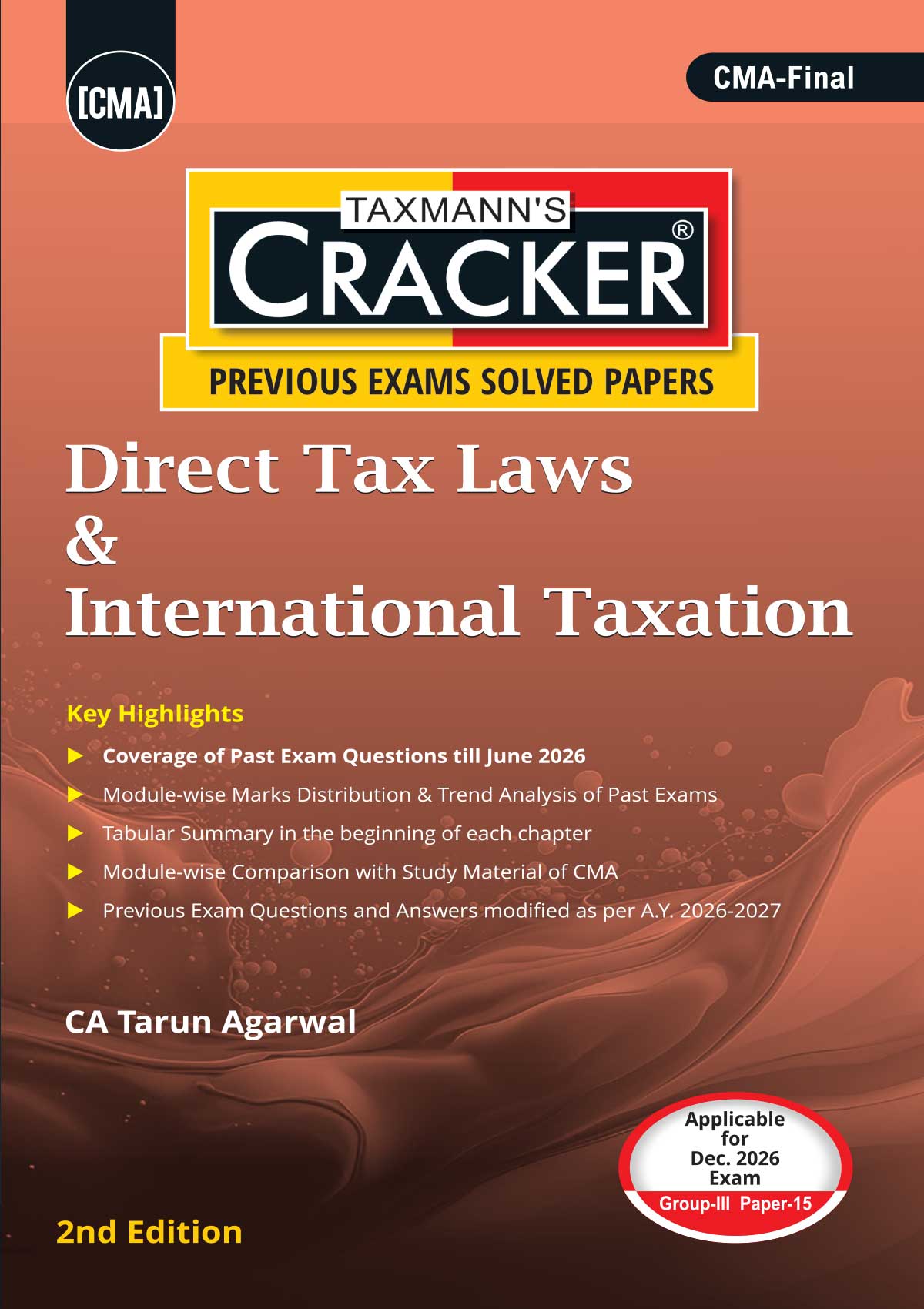 CMA Final Cracker Combo Group III – Papers 13 to 16 (CLE, SFM, DIT, and SCM) - Set of 4 Books By Taxmann