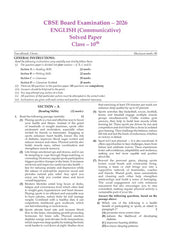 CBSE Question Bank for Class 10 English Communicative, Chapter-wise and Topic-wise - Solved Papers (2017-2026) For 2027 Exam By Oswaal Books