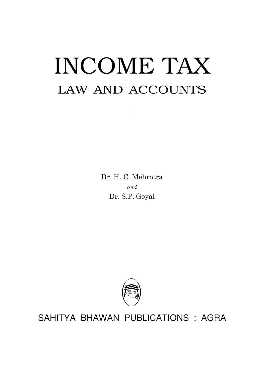 Income Tax Law and Accounts – Book By Sahitya Bhawan Publications
