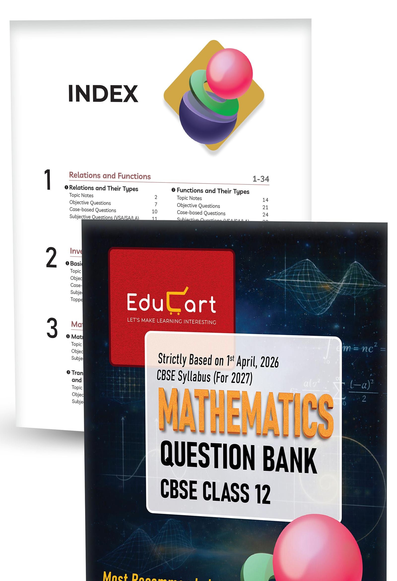 Educart's CBSE Class 12 Question Bank Combo (Physics, Chemistry and Mathematics - Chapterwise PYQs, Competency-Based & Case-Based Qs) Books