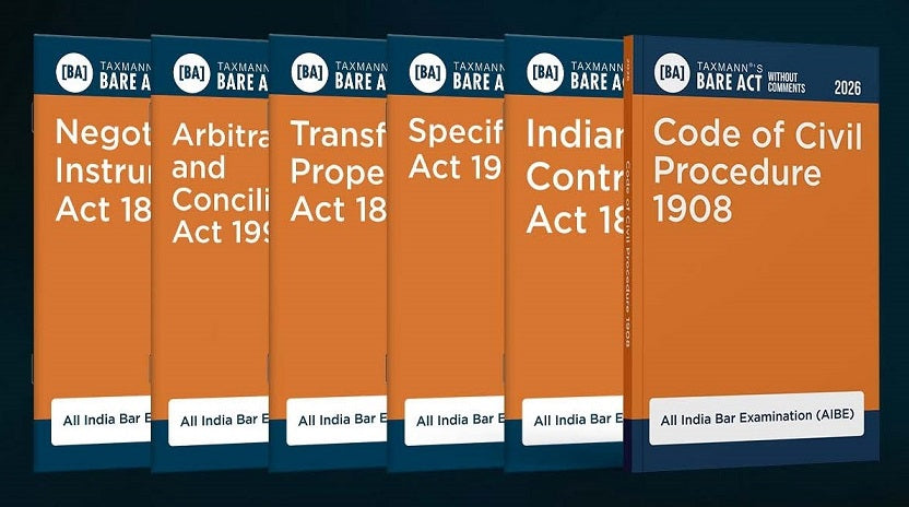 AIBE-XXI 2026 ADVANCED SCORE COMBO Books (Designed to Cover : 89 Marks) – Bare Acts without Comments with Uniform Section-wise Layout for Rapid Look-ups - Compact and Cost-effective [Set of 21 Bare Acts] By Taxmann