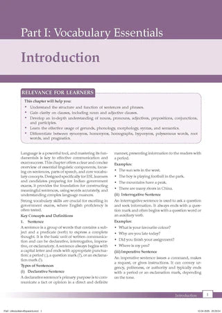 Vocabulary Builder for Competitive Exams By Oswaal Books