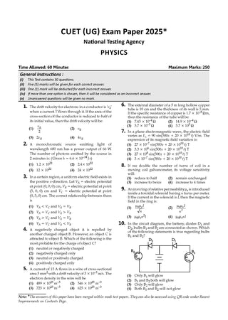 NTA CUET (UG) Mock Test Papers - Physics By Oswaal Books