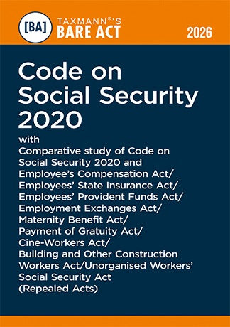 Labour Codes of India COMBO (Bare Acts with Comparative Study) Incorporating - Code on Wages, IR Code, Code on Social Security and OSHWC Code  (Set of 4 Books) By Taxmann