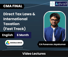 CMA Final Direct Tax Laws & International Taxation (Fast Track) Only Video Lectures by CA Punarvas Jayakumar (Google Drive, 6 Months)