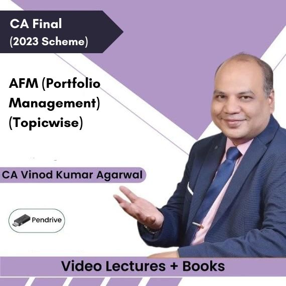 CA Final AFM (Portfolio Management) (Topicwise) Video Lectures by CA Vinod Kumar Agarwal (Pendrive + Books)