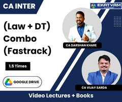 CA Inter (Law + DT) Combo (Fastrack) Video Lectures by CA Darshan Khare, CA Vijay Sarda (Google Drive, 1.5 Times)