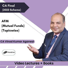 CA Final (2023 Scheme) AFM (Mutual Funds) (Topicwise) Video Lectures by CA Vinod Kumar Agarwal (Pendrive + Books)