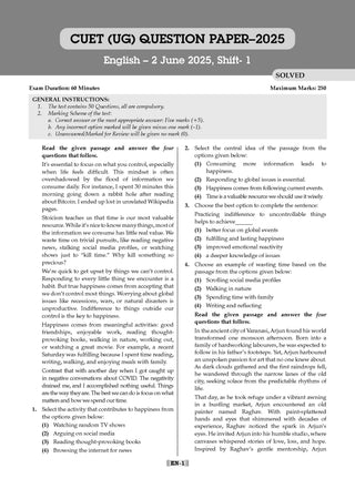 NTA CUET (UG) Previous Years Solved Papers - Commerce Stream (English, Accountancy, Business Studies, Economics & General Aptitude Test) By Oswaal Books