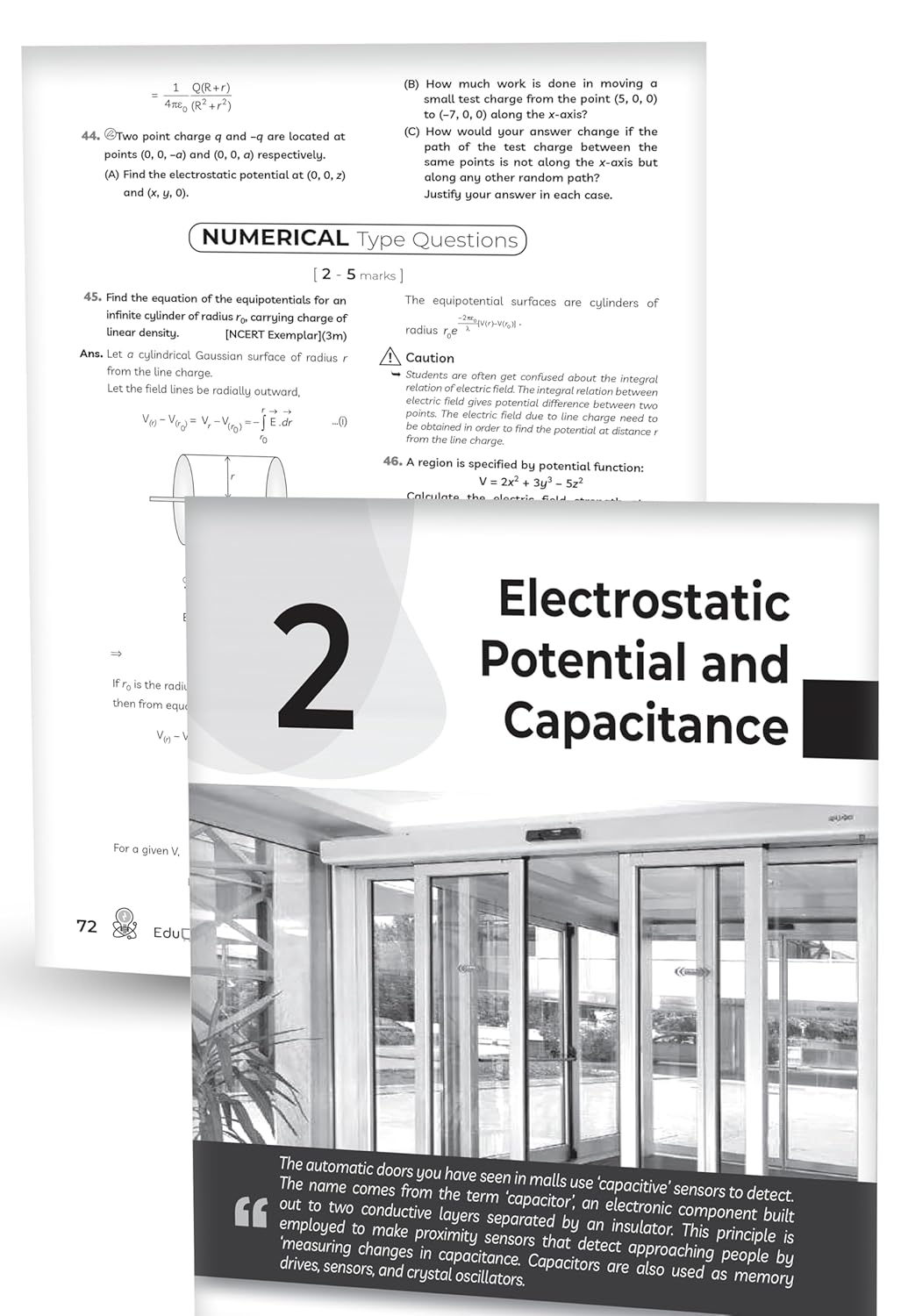 Educart's CBSE Class 12 Physics Question Bank (Chapter-wise PYQs, MCQs, Case-Based Qs, Numericals & Notes) Book