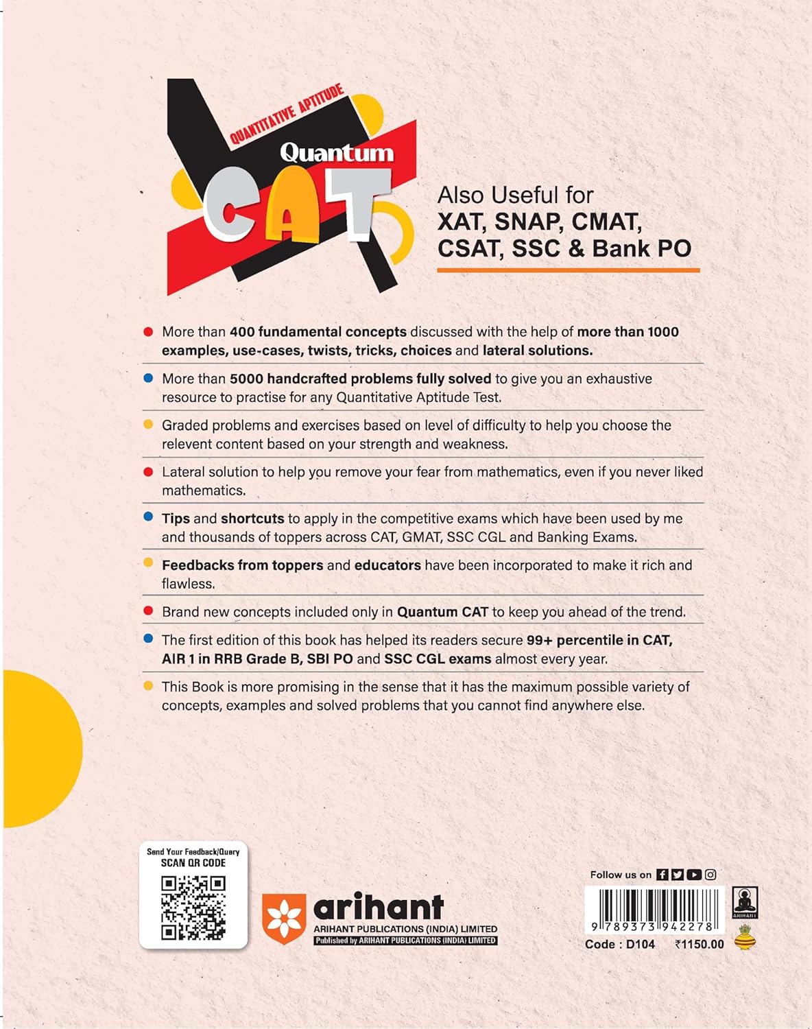 Quantum CAT Quantitative Aptitude Book by Arihant Publication