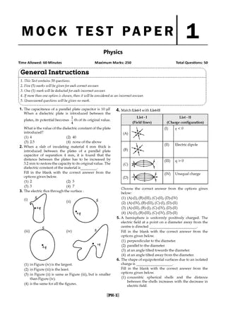 NTA CUET (UG) Mock Test Papers - Physics By Oswaal Books