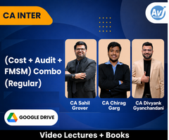 CA Inter Group 2 (Cost + Audit + FMSM) Combo (Regular) Video Lectures by CA Divyank Gyanchandani, CA Chirag Garg, CA Sahil Grover (Google Drive)