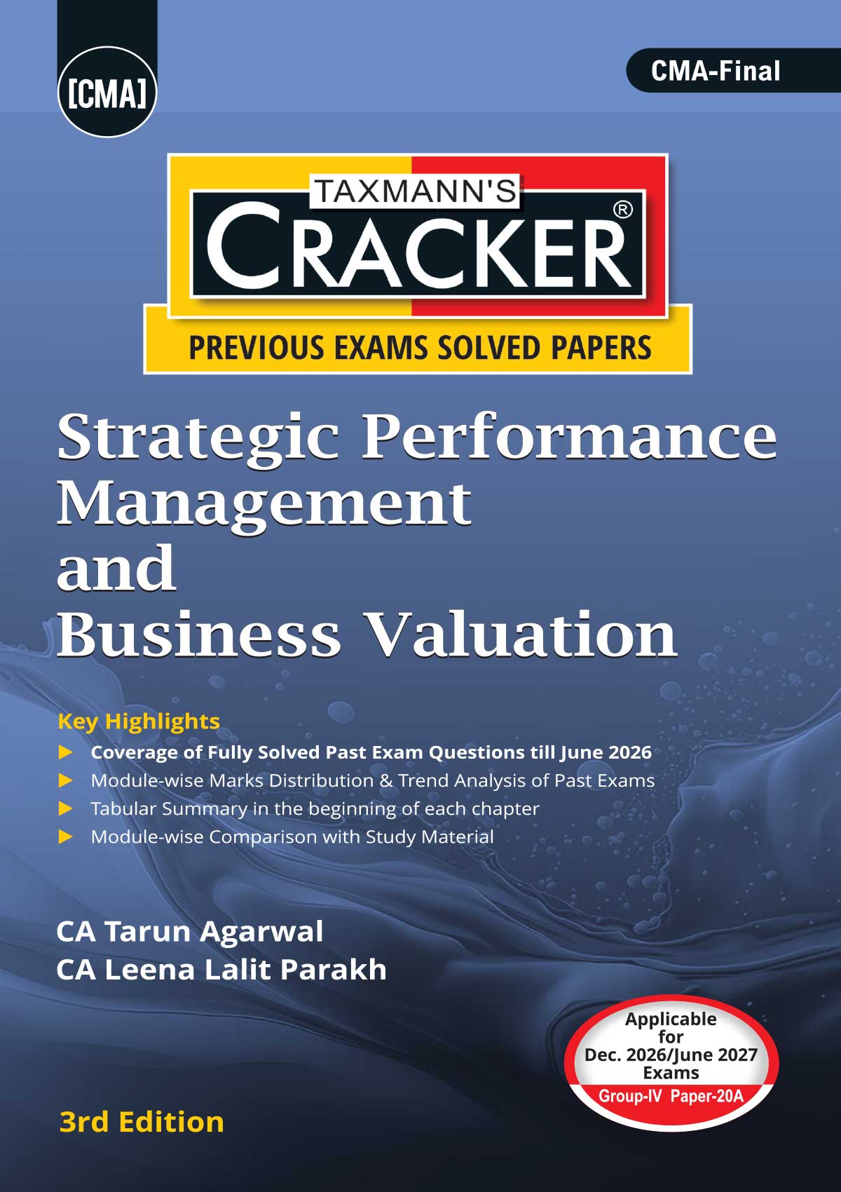 CMA Final Cracker Combo Group IV – Papers 17 to 20A (CMAD, CFR, ITLP, and SPMBV) - Set of 4 Books By Taxmann