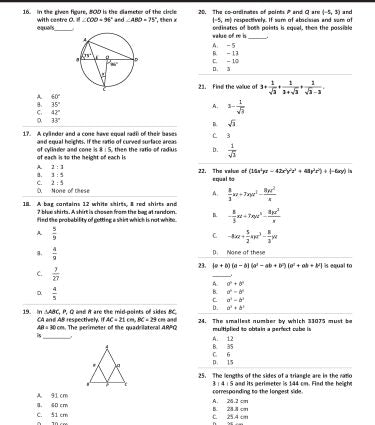 IMO Class-9 Olympiad Previous Years Papers (PYP) Mathematics with Sample OMR Sheet - Book By MTG Learning
