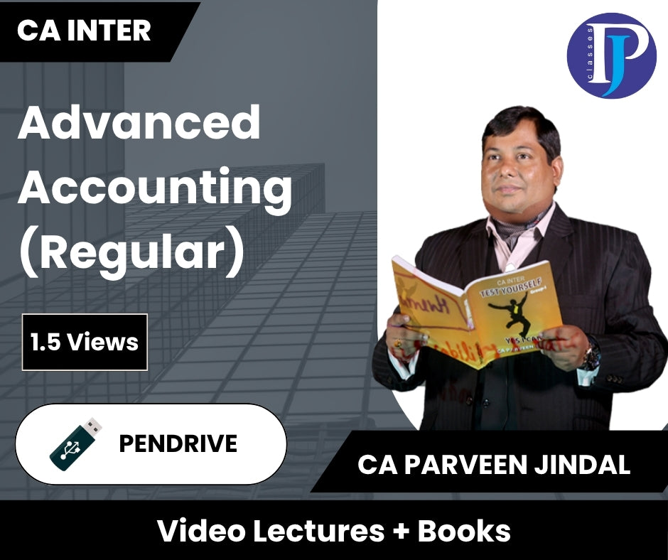 CA Inter Advanced Accounting (Regular) Video Lectures by CA Parveen Jindal (Pen Drive, 1.5 Times)