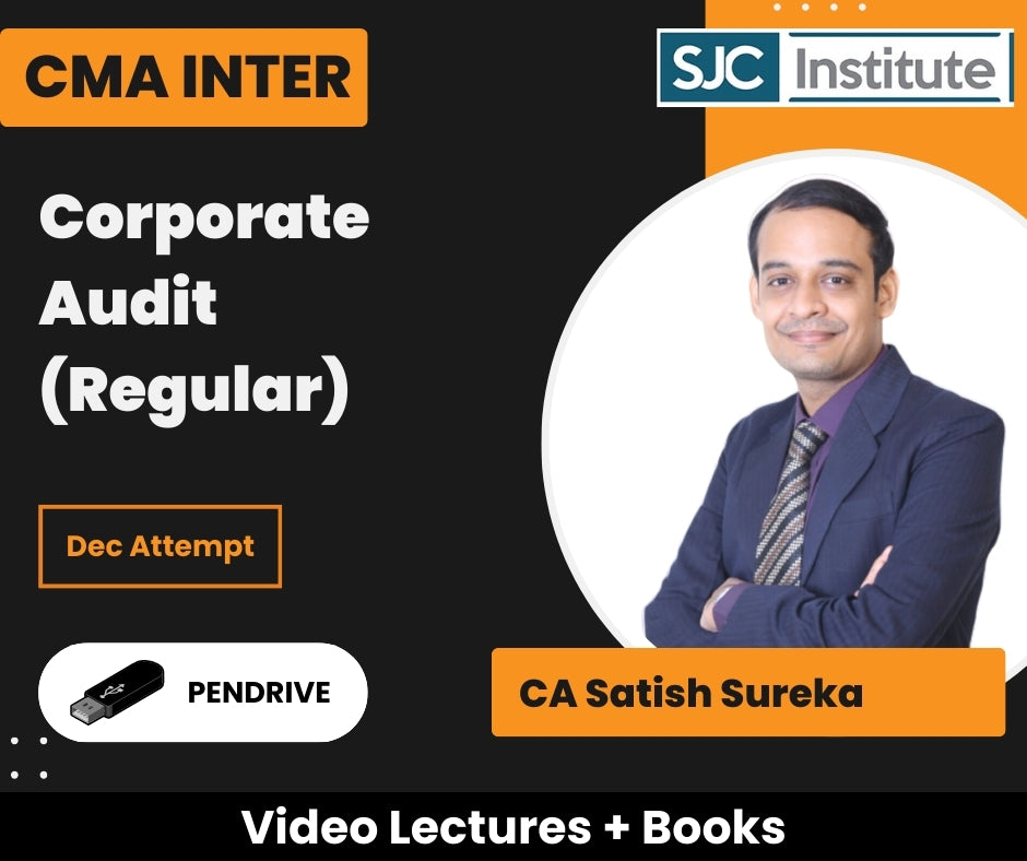 CMA Inter Corporate Audit (Regular) Video Lectures by CA Satish Sureka for Dec Attempt (Pendrive)