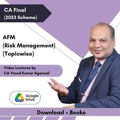 CA Final (2023 Scheme) AFM (Risk Management) (Topicwise) Video Lectures by CA Vinod Kumar Agarwal (Download + Books)