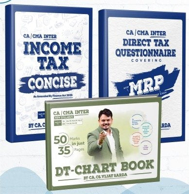 CA Inter Direct Tax (Concise + MRP + Chart) Book Set by CA Vijay Sarda