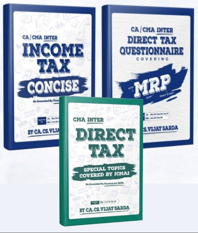 CMA Inter Direct Tax (Concise + MRP) Combo Book by CA Vijay Sarda