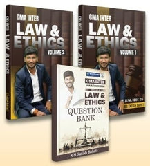 CMA Inter Law & Ethics (Concept + Question) Combo Book Set by CS Satish Baheti
