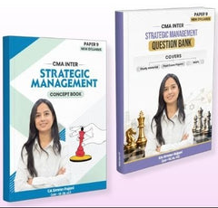 CMA Inter Strategic Management (Concept + Question) Combo Book Set by CA Simran Rajani