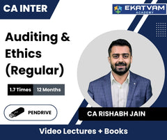 CA Inter Auditing & Ethics (Regular) Video Lectures by CA Rishabh Jain (Pen Drive, 1.7 Times, 12 Months)