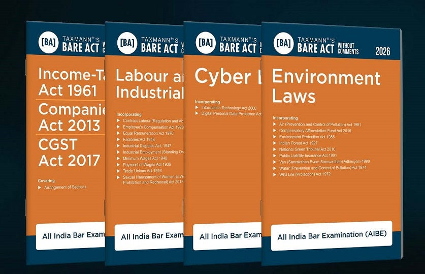 AIBE-XXI 2026 ADVANCED SCORE COMBO Books (Designed to Cover : 89 Marks) – Bare Acts without Comments with Uniform Section-wise Layout for Rapid Look-ups - Compact and Cost-effective [Set of 21 Bare Acts] By Taxmann