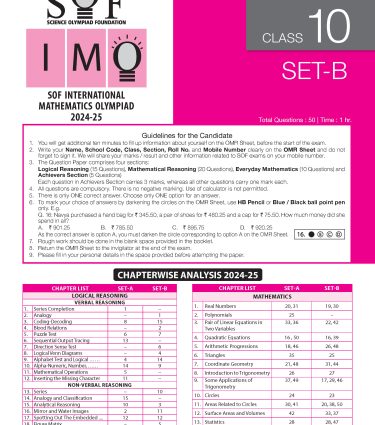 IMO Class-10 Olympiad Previous Years Papers (PYP) Mathematics with Sample OMR Sheet - Book By MTG Learning