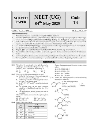 NTA NEET (UG) Solved Papers Chemistry By Oswaal Books