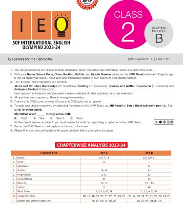 IEO Class-2 Olympiad Previous Years Papers (PYP - Set A and B) English book by MTG Learning
