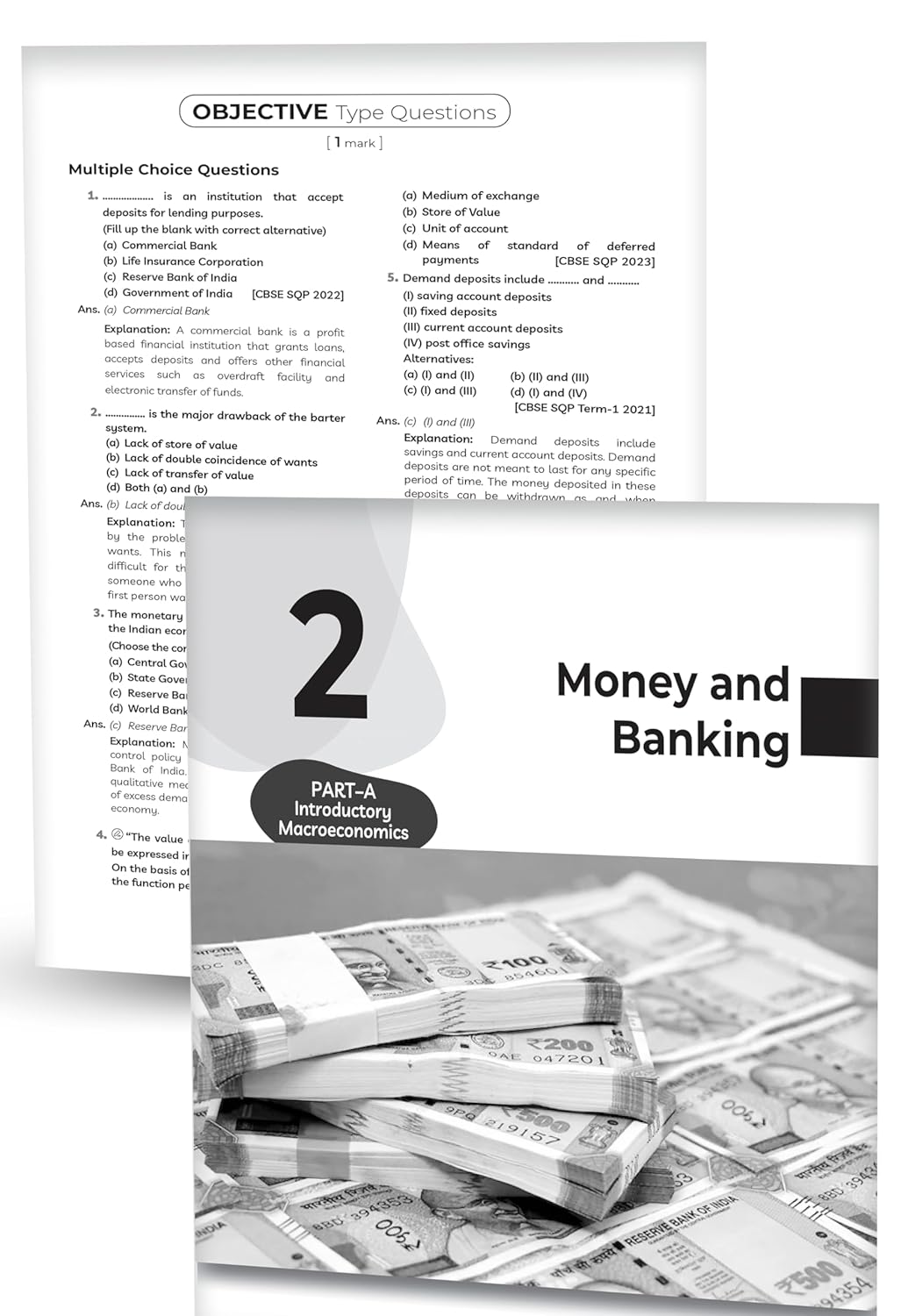 Educart's CBSE Class 12 Economics Question Bank (Chapter-wise PYQs, MCQs, Case-Based Qs & Notes) Book