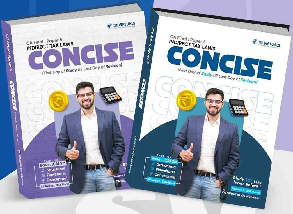 CA Final Indirect Tax Laws Concise (Concept Books) by CA Siddhesh Valimbe