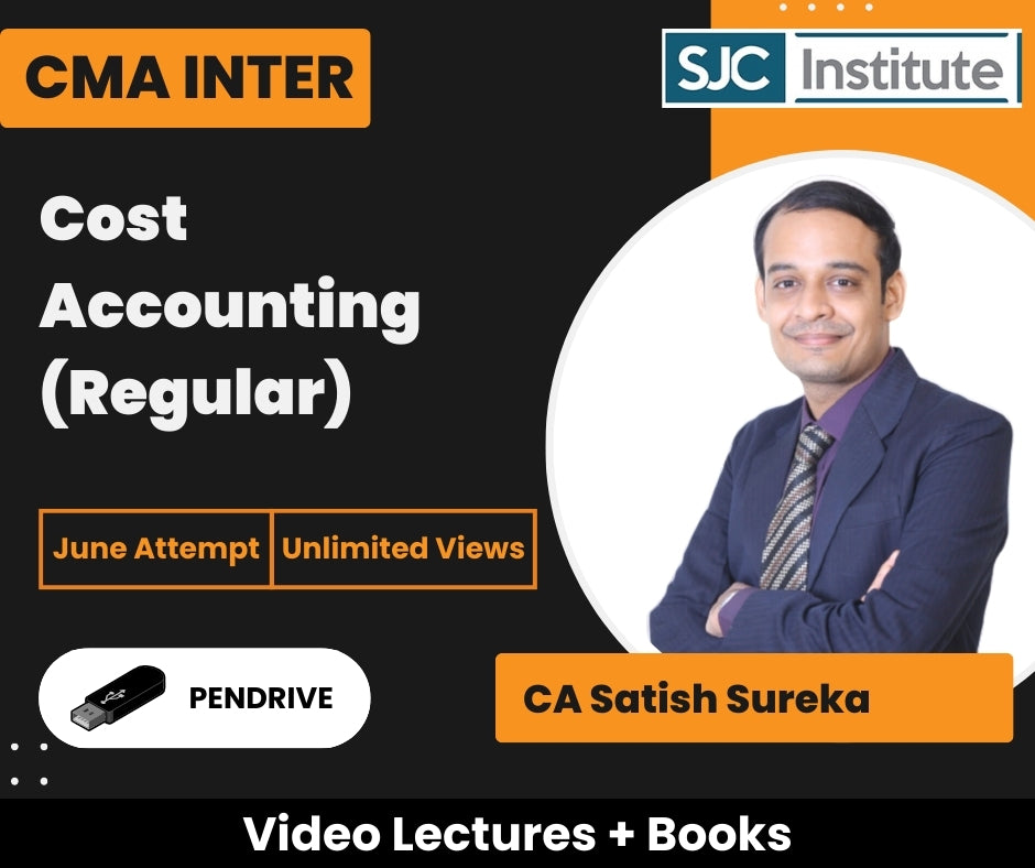 CMA Inter Cost Accounting (Regular) Video Lectures by CA Satish Jalan for June Attempt (Pendrive, Unlimited Views)