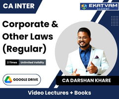 CA Inter Corporate & Other Laws (Regular) Video Lectures by CA Darshan Khare (Google Drive, 2 Times, Unlimited Validity)