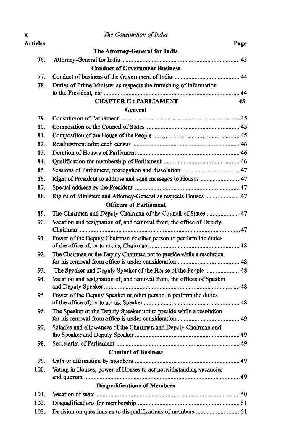 The Constitution of India Bare Act By Prabhat Prakashan