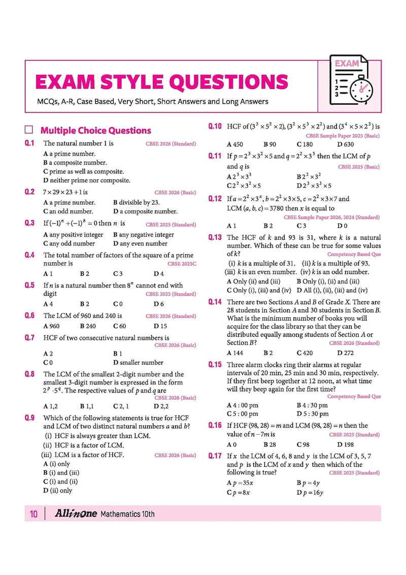 All in One Mathematics Class 10 for CBSE Exam - Book By Arihant Publication