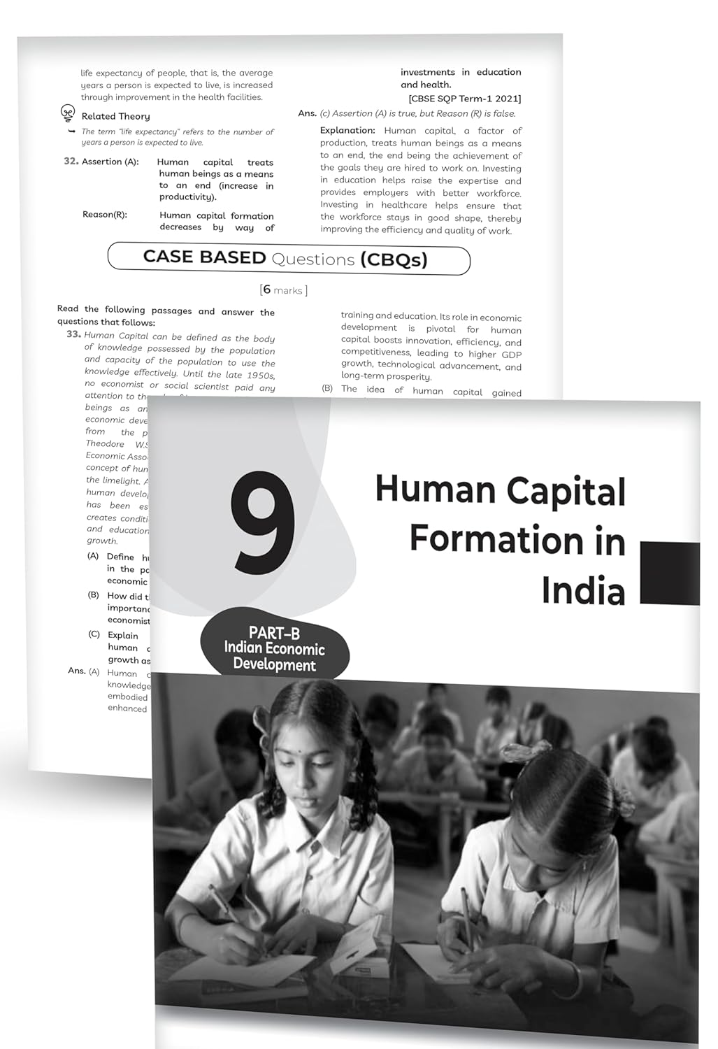 Educart's CBSE Class 12 Economics Question Bank (Chapter-wise PYQs, MCQs, Case-Based Qs & Notes) Book