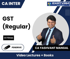 CA Inter GST (Regular) Video Lectures by CA Yashvant Mangal (Pen Drive, 1.5 Times)
