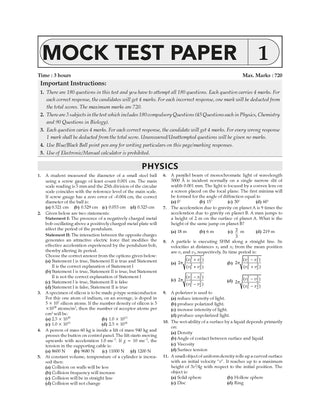 NEET (UG) Mock Test Papers (Physics, Chemistry & Biology) By Oswaal Books