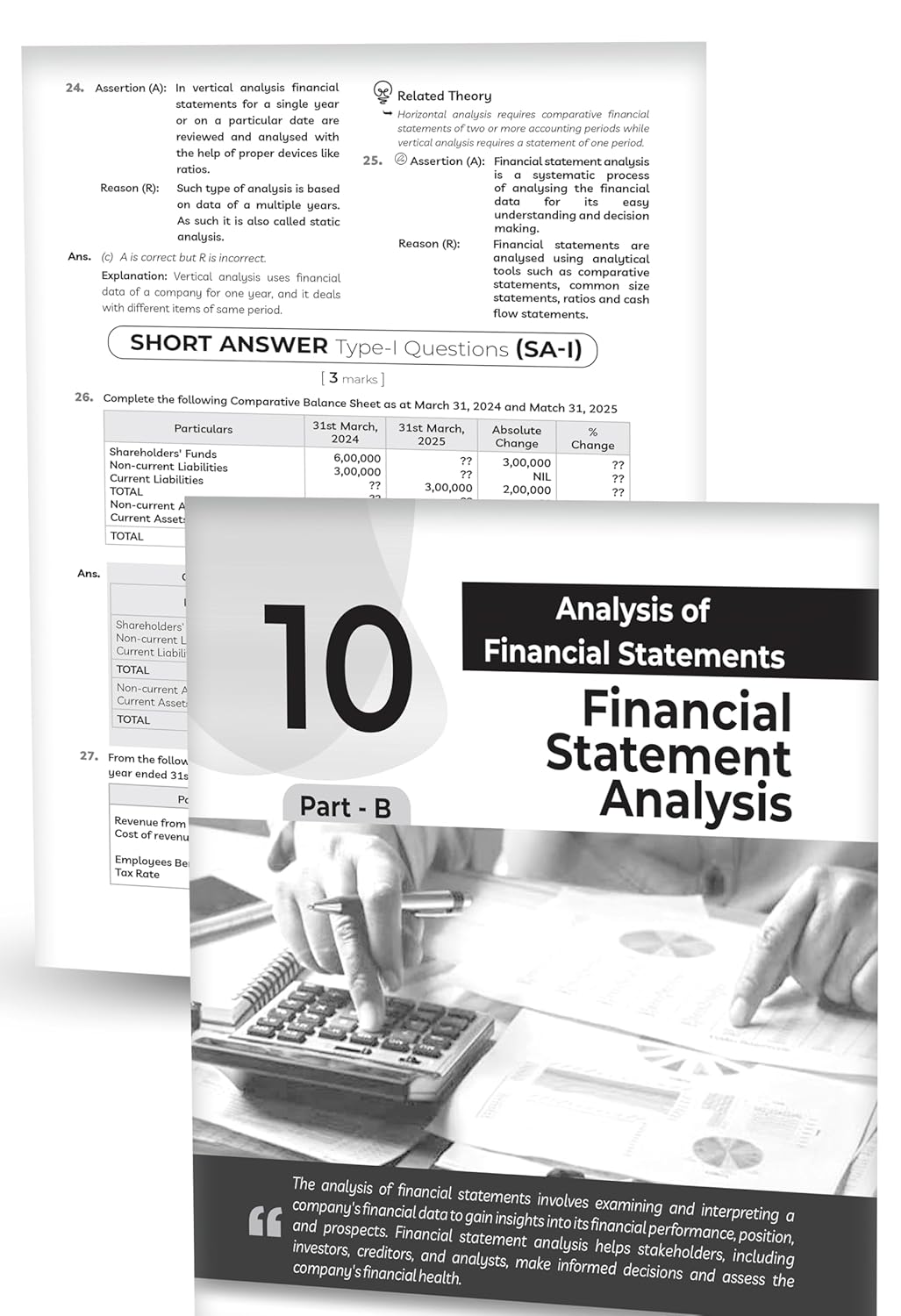Educart's CBSE Class 12 Accountancy Question Bank (Chapter-wise PYQs, MCQs, Case-Based Qs & Notes) Book