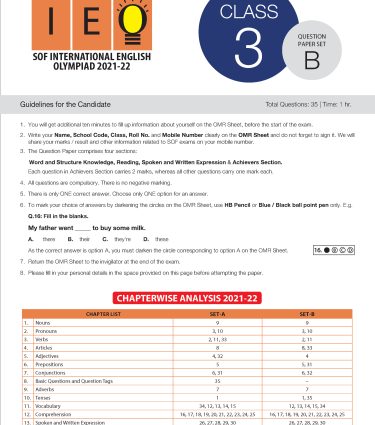 IEO Class-3 Olympiad Previous Years Papers (PYP - Set A and B) English Book by MTG Learning