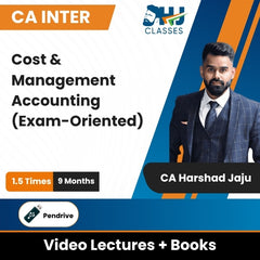 CA Inter Cost & Management Accounting (Exam-Oriented) Video Lectures by CA Harshad Jaju (Pendrive, 9 Months, 1.5 Times)