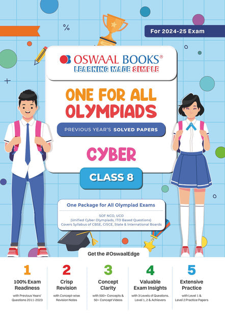 One For All Cyber Olympiad Previous Years' Solved Papers Class 8 by Oswaal Books