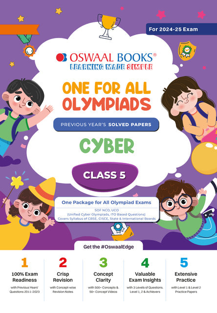 One For All Cyber Olympiad Previous Years' Solved Papers Class 5 by Oswaal Books