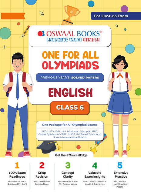 One For All English Olympiad Previous Years' Solved Papers Class 6 by Oswaal Books