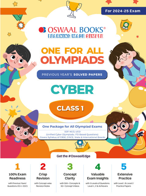 One For All Cyber Olympiad Previous Years' Solved Papers Class 1 by Oswaal Books